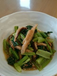 小松菜と椎茸の甘酢合え-レシピのメイン写真