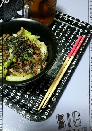 簡単白菜とひき肉の中華丼-レシピのメイン写真