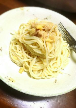 簡単パスタ(親子丼)-レシピのメイン写真