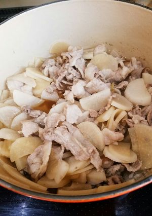 大根と豚バラ薄切りの煮物-レシピのメイン写真