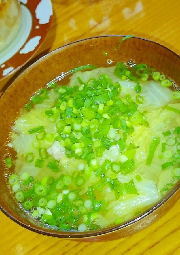 ばーちゃん白だし簡単白菜と豚三枚肉煮付け-レシピのメイン写真