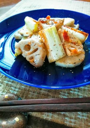 白い野菜のホットサラダ★南高梅ドレで-レシピのメイン写真
