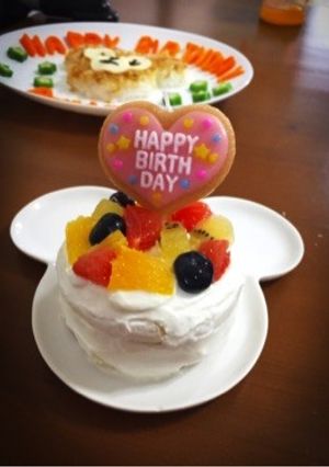 1歳誕生日ケーキ☆ヨーグルトアート-レシピのメイン写真