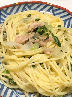 大根葉とツナのスパゲティ-レシピのメイン写真