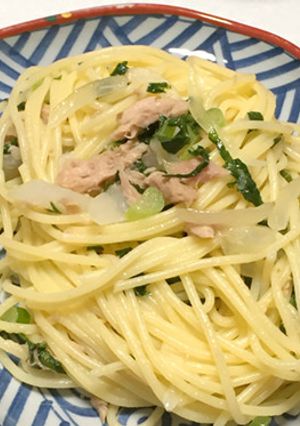 大根葉とツナのスパゲティ-レシピのメイン写真