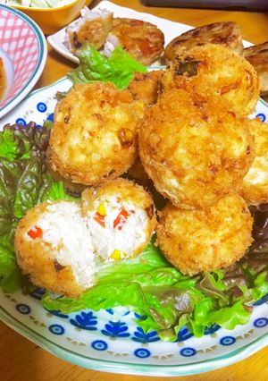 ヘルシー☆豆腐と山芋の簡単コロッケ☆-レシピのメイン写真