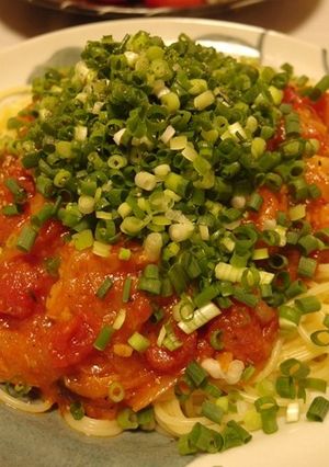 しゃぶしゃぶリメイク♪白菜のトマトパスタ-レシピのメイン写真