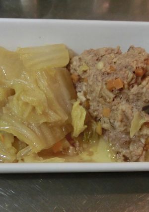 おっきい肉団子と白菜の煮物-レシピのメイン写真