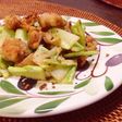 鶏皮とブロッコリーの茎のカリカリ炒め♪