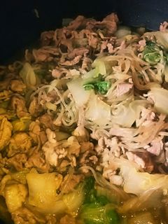 白菜と豚こまと糸こんにゃくのカレー炒め-レシピのメイン写真