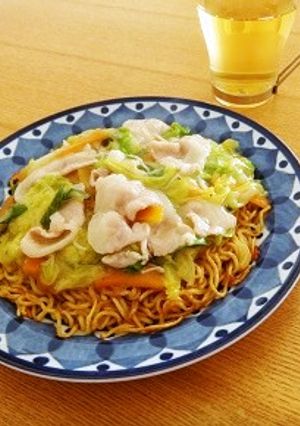 ヘルシー！ノンメタポークあんかけ焼きそば-レシピのメイン写真