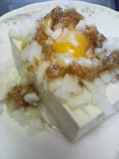 新玉葱の月見やっこ○-レシピのメイン写真