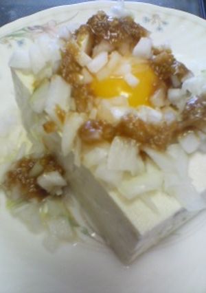 新玉葱の月見やっこ○-レシピのメイン写真