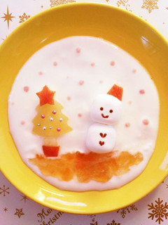 ヨーグルトアート☆HappyWinter-レシピのメイン写真