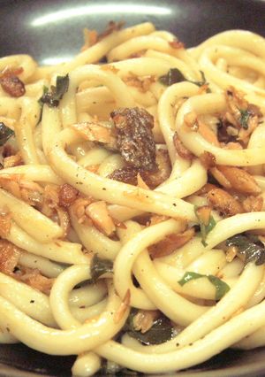 鮭と大葉の焼きうどん＠めんつゆ-レシピのメイン写真