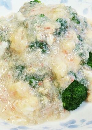 カニ缶でブロッコリーの蟹餡掛け-レシピのメイン写真
