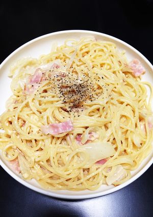 てきとう！さじ加減でカルボナーラ！-レシピのメイン写真