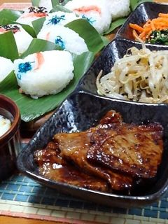 牛肉上カルビ焼き肉と3色ナムル-レシピのメイン写真