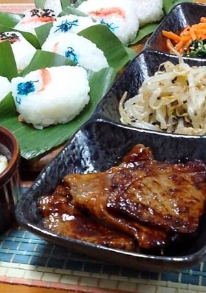 牛肉上カルビ焼き肉と3色ナムル-レシピのメイン写真