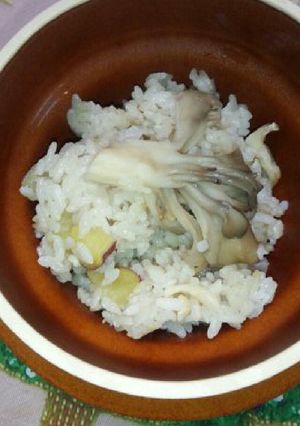 かんたん☆きのこサツマイモごはん-レシピのメイン写真