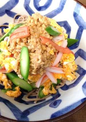 納豆入り朝食にも合う蕎麦サラダ-レシピのメイン写真
