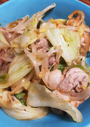 豚キムチを焼肉のたれで簡単減塩!-レシピのメイン写真