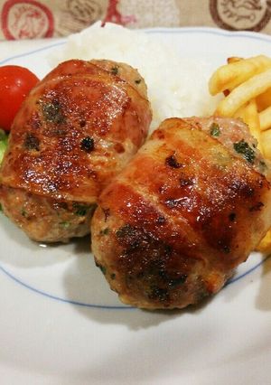 豚バーグのベーコン巻き-レシピのメイン写真