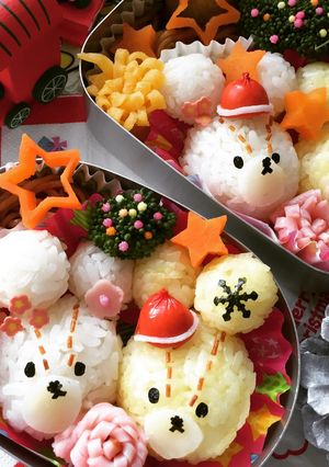 簡単♡キャラ弁♡ルルロロ♡クリスマス♡-レシピのメイン写真