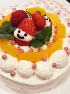 いちごサンタのクリスマスケーキ☆-レシピのメイン写真