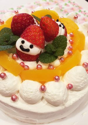 いちごサンタのクリスマスケーキ☆-レシピのメイン写真