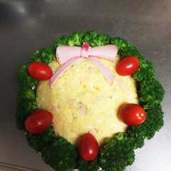 クリスマスリース！ポテトサラダ-レシピのメイン写真