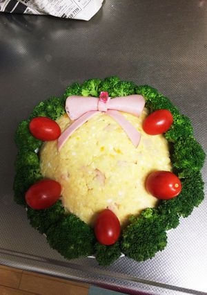 クリスマスリース！ポテトサラダ-レシピのメイン写真