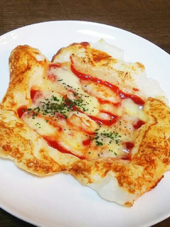 餅に飽きたら☆簡単もっちーずピザ♪-レシピのメイン写真