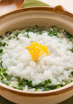風邪の薬膳：大根たっぷりふわふわ雪見粥-レシピのメイン写真