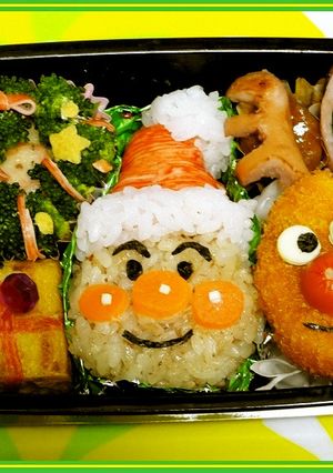 アンパンマン クリスマス キャラ弁サンタ-レシピのメイン写真