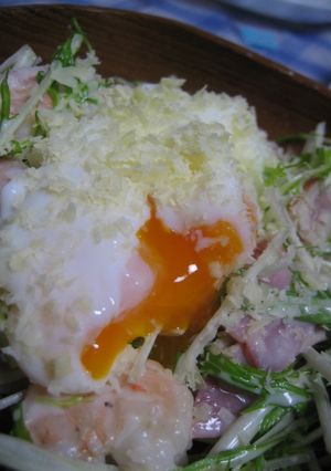 水菜と海老のシーザーサラダ-レシピのメイン写真