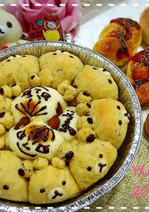 くまのミルクティーちぎりパン&ミィのパン-レシピのメイン写真