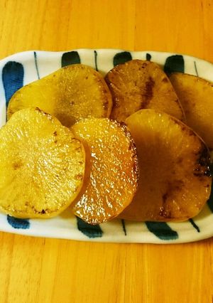 絶品！簡単ヤーコンのバター醤油焼き-レシピのメイン写真