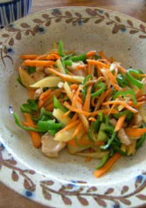 朝ごはんに　千切り野菜の炒め物-レシピのメイン写真