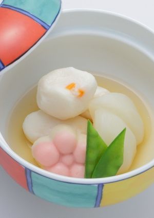 介護食　いろどりだんごとかぶの煮物-レシピのメイン写真