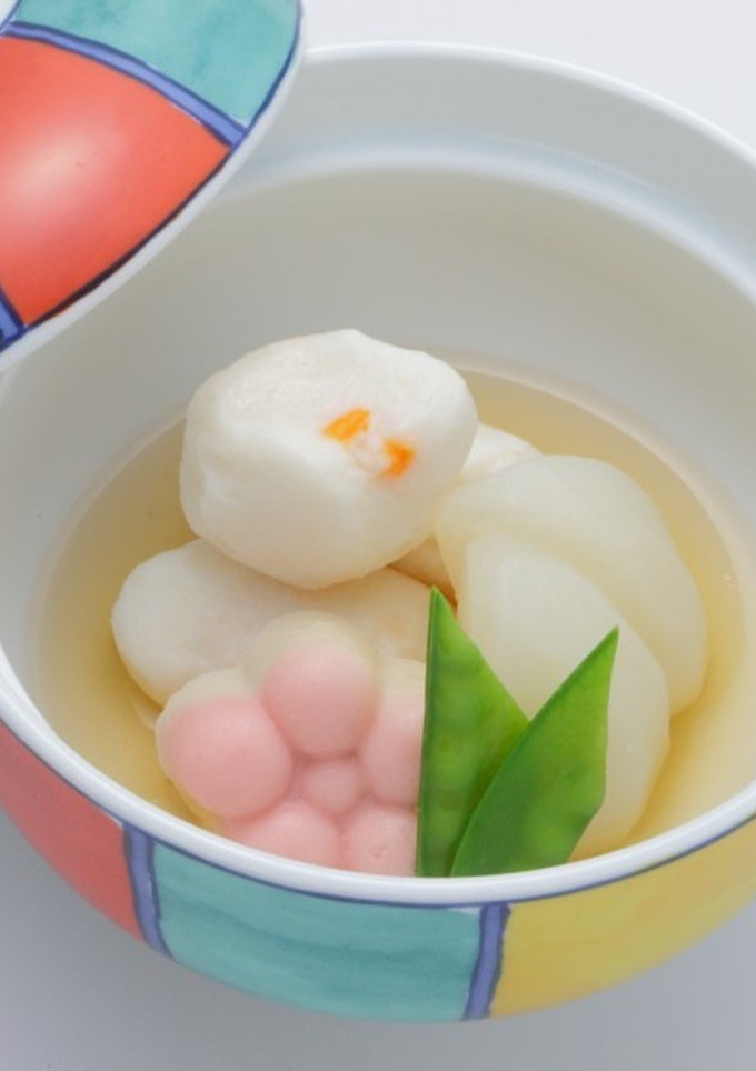 介護食　いろどりだんごとかぶの煮物-レシピのメイン写真