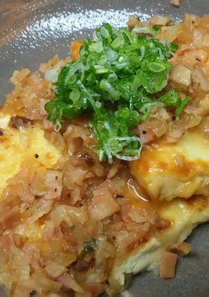 バター香る♪ベーコン餡の豆腐ステーキ-レシピのメイン写真