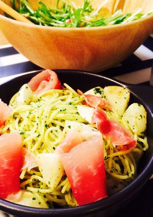 パセリと生ハムのパスタ-レシピのメイン写真