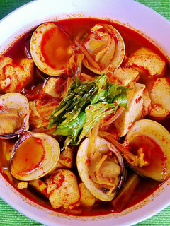 海鮮と根菜のスンドゥブ蕎麦♪-レシピのメイン写真