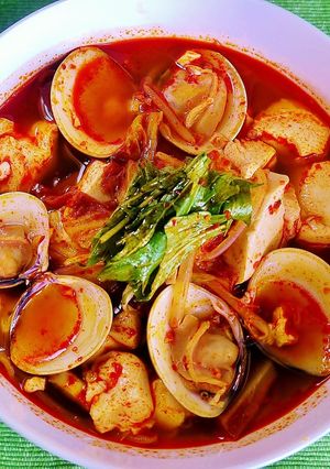 海鮮と根菜のスンドゥブ蕎麦♪-レシピのメイン写真