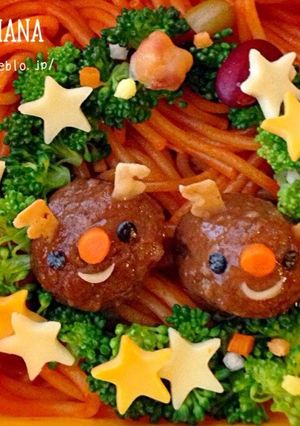 ミートボールのトナカイミニキャラおかず-レシピのメイン写真