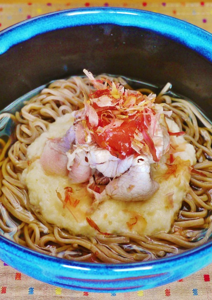 豚しゃぶとろろのさっぱり梅蕎麦♪-レシピのメイン写真