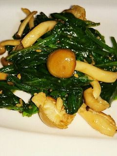しめじとほうれん草◎ゴマ風味-レシピのメイン写真