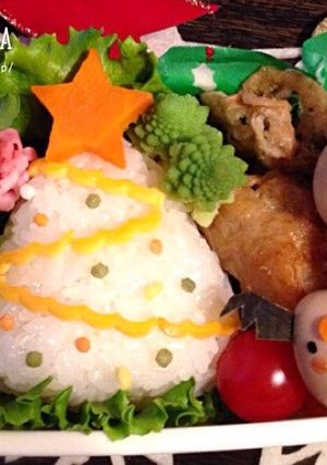 簡単おにぎりツリーとウズラの卵のトナカイ-レシピのメイン写真