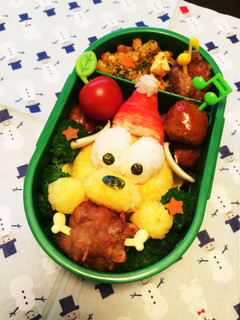 クリスマスキャラ弁 プルートサンタ-レシピのメイン写真